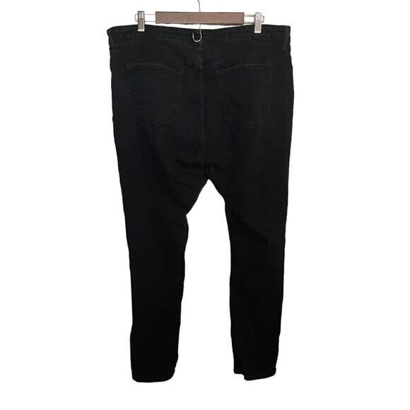 Old Navy Womens Black Distressed Mid-Rise Rockstar Skinny Jeans Plus Size 20 - Picture 8 of 8